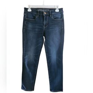 American Eagle Outfitters Women's Dark Wash Jegging Crop Size 8 CL0037